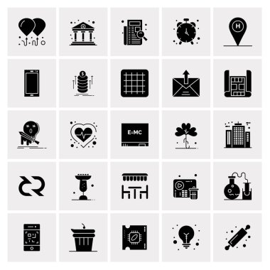 25 Evrensel İş Simgesi Vektörü Kümesi