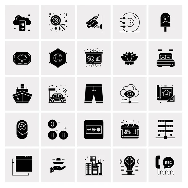 Σύνολο 25 Universal Business Icons Vector — Διανυσματικό Αρχείο