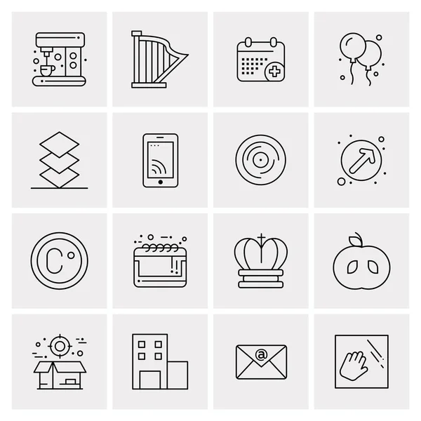 Набір з 16 універсальних бізнес іконок Вектор — стоковий вектор