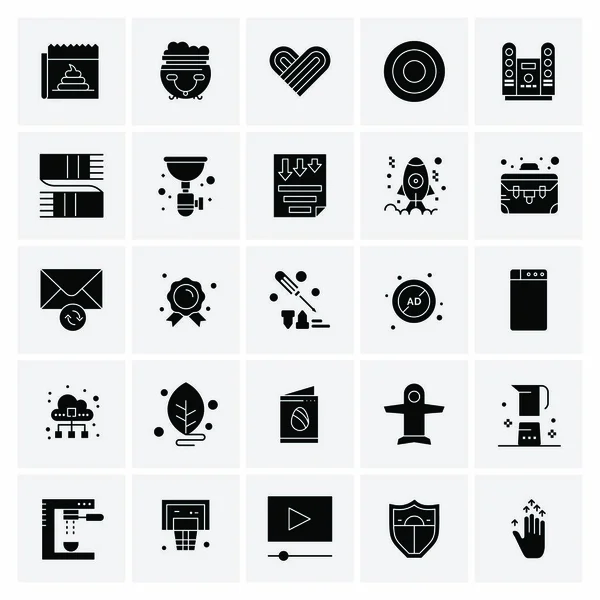 Set of 25 Universal Business Icons Vector — Stock Vector