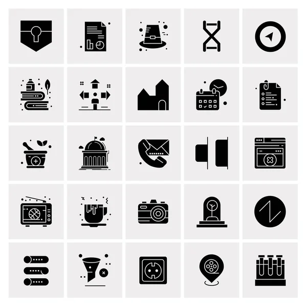 Set de 25 iconos de negocio universales Vector — Vector de stock