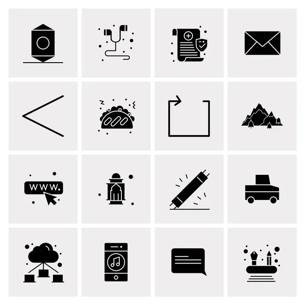 Set van 16 Universal Business Icons Vector — Stockvector