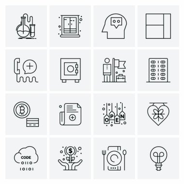 16 Evrensel İş Simgesi Vektörü