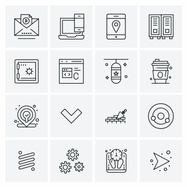 16 Evrensel Simge İş Vektörü