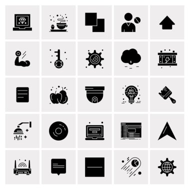 25 Evrensel İş Simgesi Vektörü Kümesi