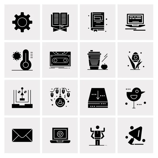 Set of 16 Universal Icons Business Vector — Stock Vector