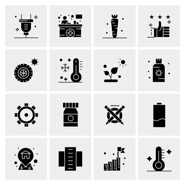 Zestaw 16 uniwersalnych ikon wektora biznesu — Wektor stockowy