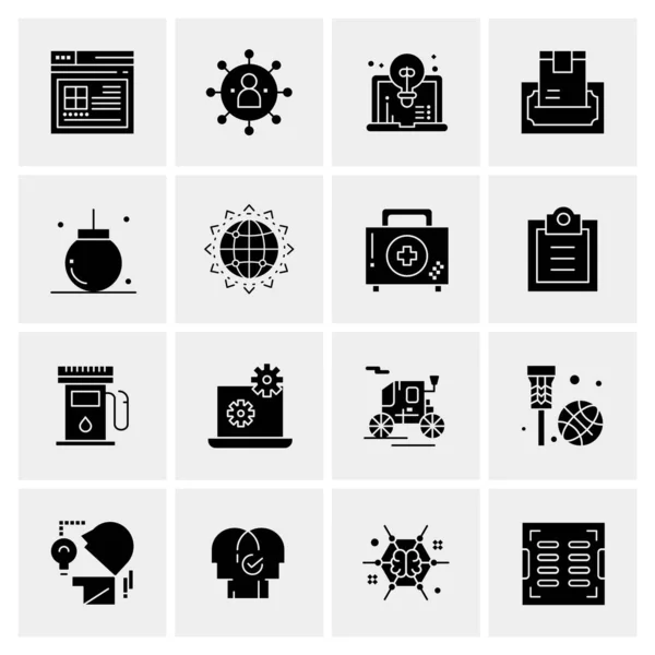 Conjunto de 16 Universal Business Icons Vector —  Vetores de Stock