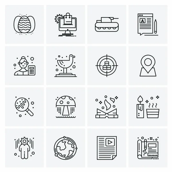 Iconos Comerciales Universales Vector Icono Creativo Ilustración Para Usar Web — Vector de stock