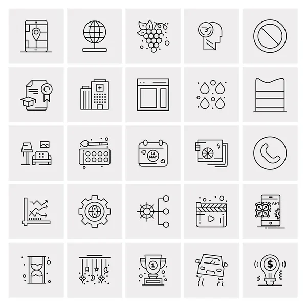 Set de 25 iconos de negocio universales Vector — Archivo Imágenes Vectoriales