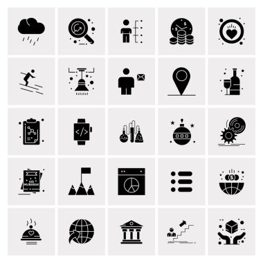 25 Evrensel İş Simgesi Vektörü Kümesi