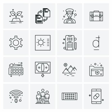 16 Evrensel Simge İş Vektörü