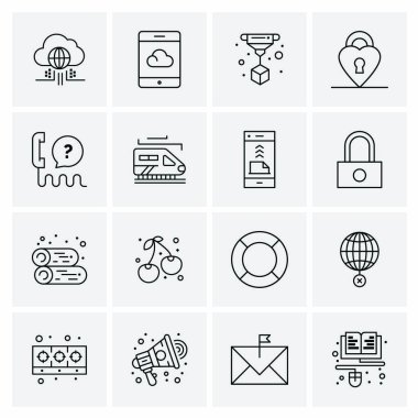 16 Evrensel Simge İş Vektörü