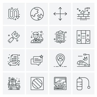 16 Evrensel Simge İş Vektörü