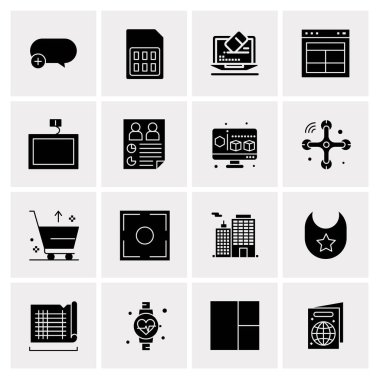 16 Evrensel Simge İş Vektörü