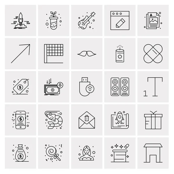 Σύνολο 25 Universal Business Icons Vector — Διανυσματικό Αρχείο