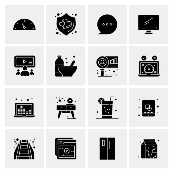 Set of 16 Universal Icons Business Vector — Stock Vector