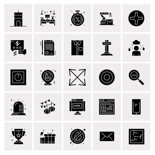 Set de 25 iconos de negocio universales Vector — Vector de stock