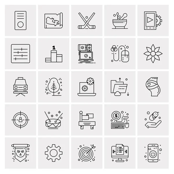 Σύνολο 25 Universal Business Icons Vector — Διανυσματικό Αρχείο