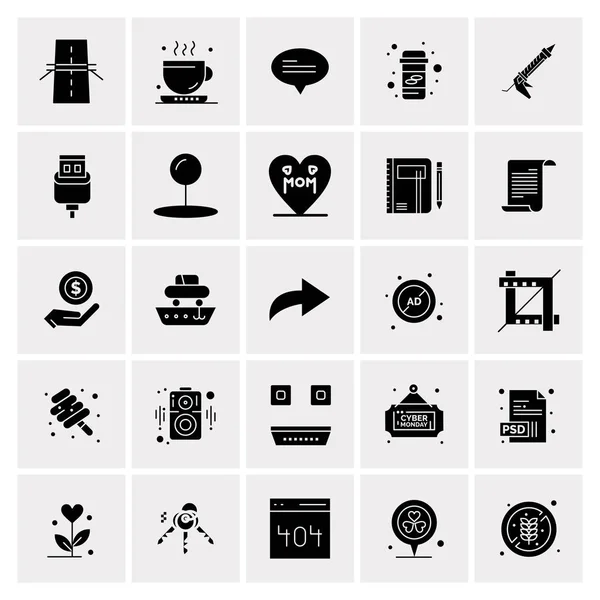 Set de 25 iconos de negocio universales Vector — Vector de stock