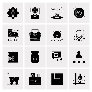 16 Evrensel İş Simgesi Vektörü