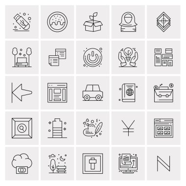 25 Evrensel İş Simgesi Vektörü Kümesi