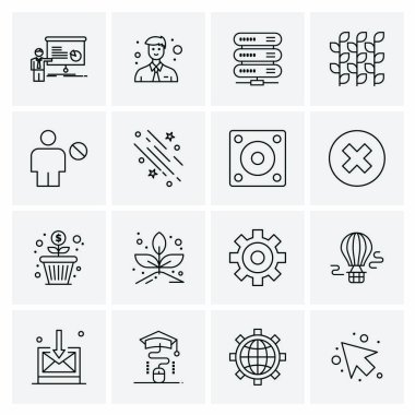 16 Evrensel Simge İş Vektörü