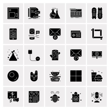 25 Evrensel İş Simgesi Vektörü Kümesi