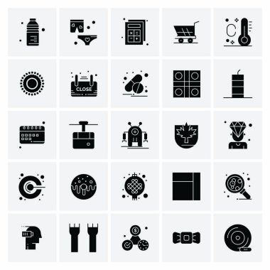 25 Evrensel İş Simgesi Vektörü Kümesi