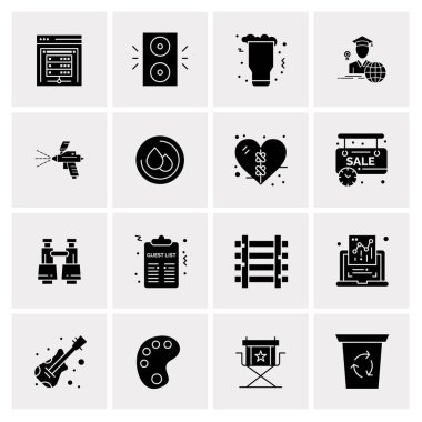 16 Evrensel İş Simgesi Vektörü