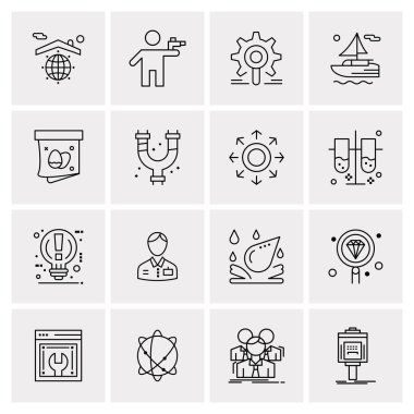 16 Evrensel Simge İş Vektörü