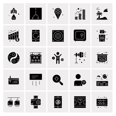 25 Evrensel İş Simgesi Vektörü Kümesi