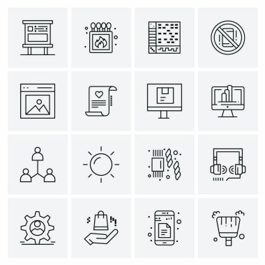 16 Evrensel Simge İş Vektörü