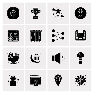 16 Evrensel İş Simgesi Vektörü