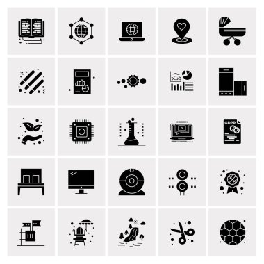 25 Evrensel İş Simgesi Vektörü Kümesi