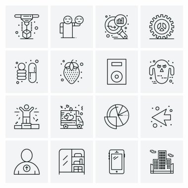 16 Evrensel Simge İş Vektörü