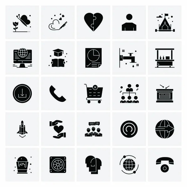 Set de 25 iconos de negocio universales Vector — Vector de stock