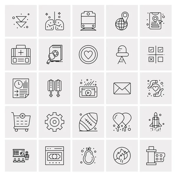 Set of 25 Universal Business Icons Vector — Stock Vector