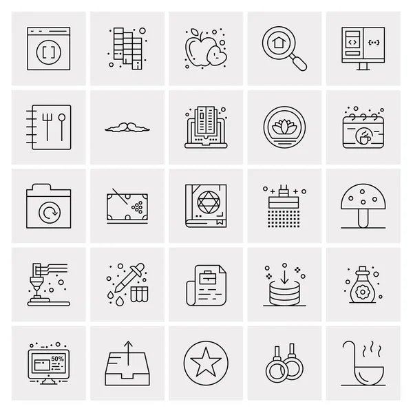 Set of 25 Universal Business Icons Vector — Stockový vektor