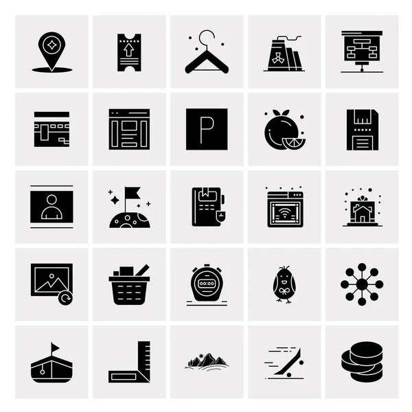 Set of 25 Universal Business Icons Vector — Stock Vector