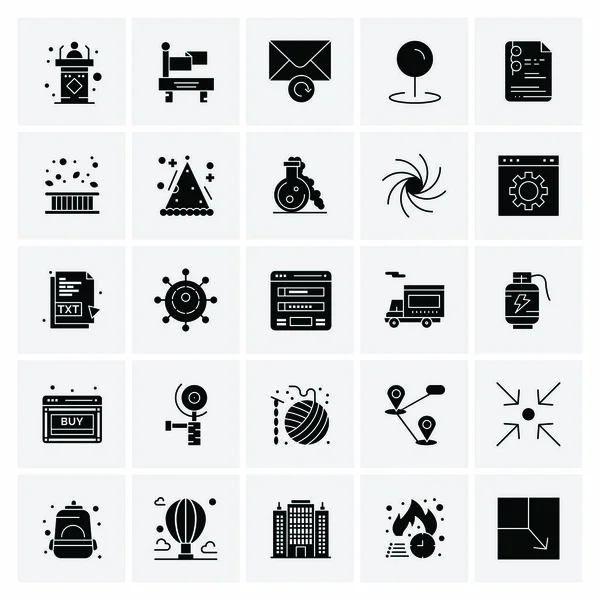 Σύνολο 25 Universal Business Icons Vector — Διανυσματικό Αρχείο