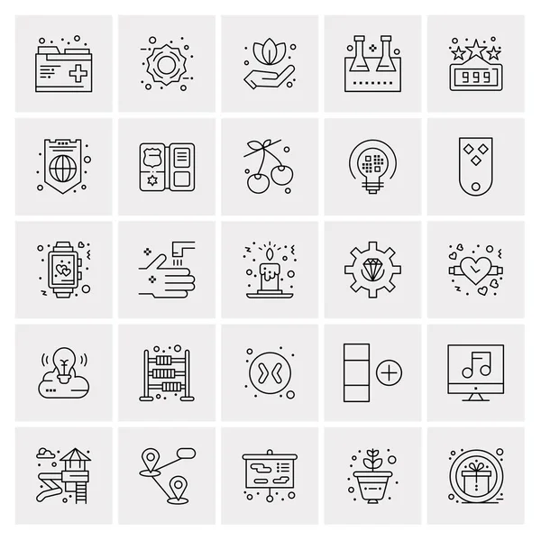 Set de 25 iconos de negocio universales Vector — Vector de stock