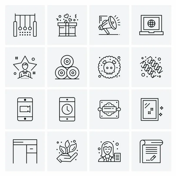 Set of 16 Universal Icons Business Vector — Stock Vector