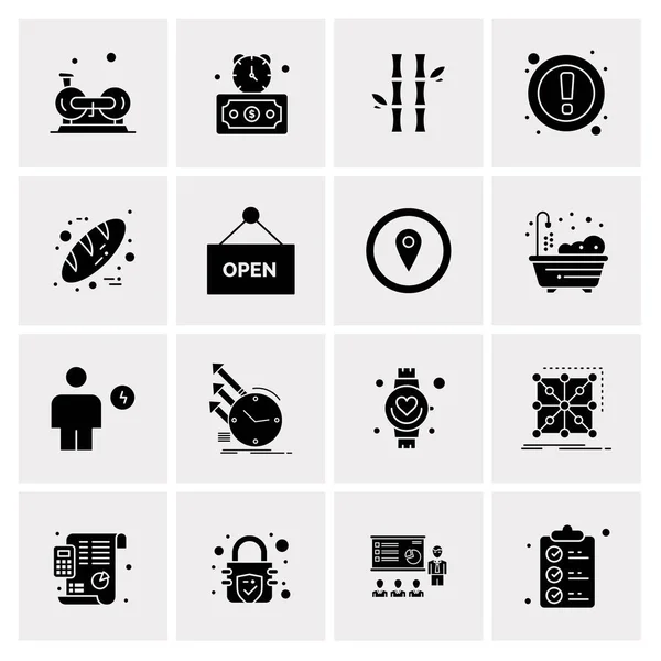 Set van 16 universele Pictogrammen Business Vector — Stockvector