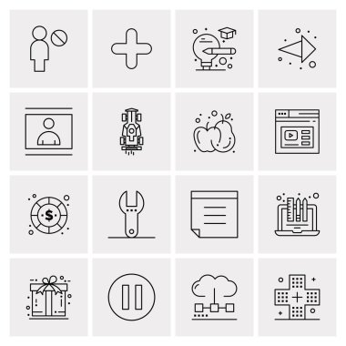 16 Evrensel Simge İş Vektörü