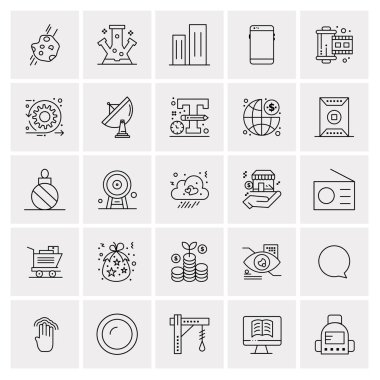 25 Evrensel İş Simgesi Vektörü Kümesi