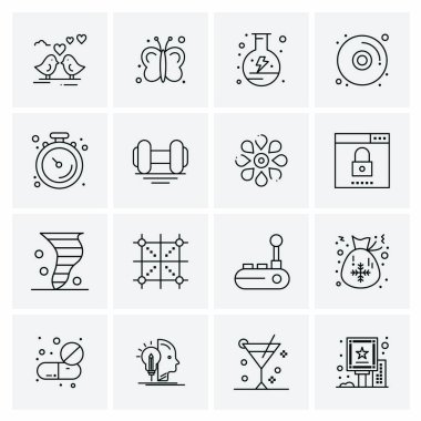 16 Evrensel Simge İş Vektörü