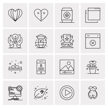 16 Evrensel Simge İş Vektörü