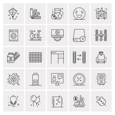 25 Evrensel İş Simgesi Vektörü Kümesi