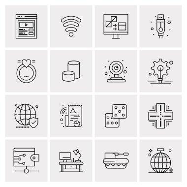 16 Evrensel Simge İş Vektörü